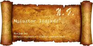 Nyisztor Ildikó névjegykártya