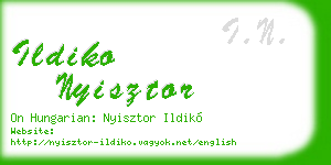 ildiko nyisztor business card